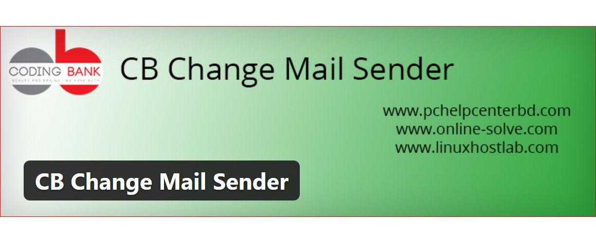 تغییر اطلاعات ایمیل پیشفرض وردپرس با CB Change Mail Sender